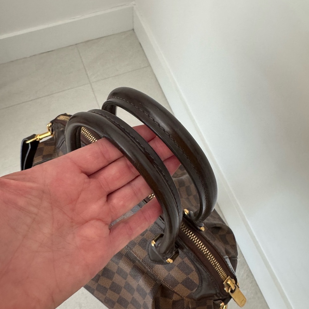Louis Vuitton Trevi Damier Ebene Pm Satchel Shoulder Bag VINTAGE in EUC - Picture 6 of 15